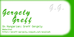 gergely greff business card